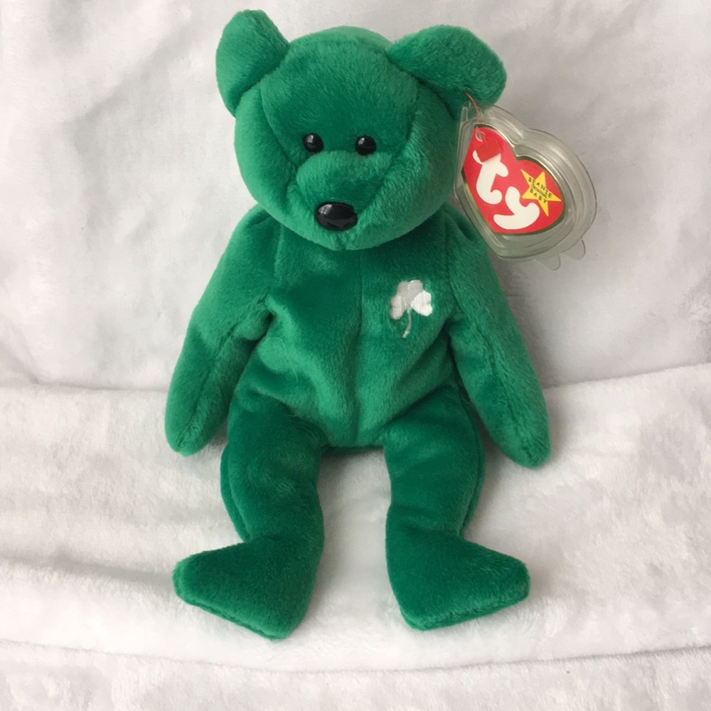 Ty beanie babies Erin bear Retired NWT